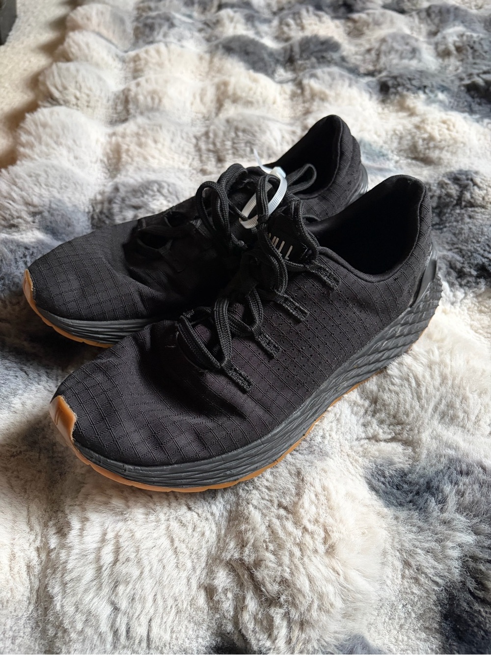 NOBULL Women’s 7 Black Knit Gum Sole Training Running Shoes